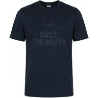 Diesel Rundhalsshirt aufgenähte Logo-Applikation - T-JUST 250216