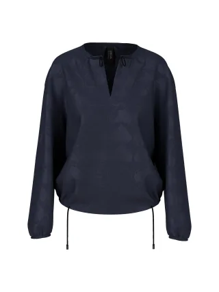 Marc Cain Sports - Weite Bluse mit tonigem Dessin navy - Gr. - 40