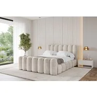 ALTDECOR Polsterbett SENA-Z (Polsterbett mit Bettkasten und Lattenrost, Boxbett mit Matratze), Doppelbett mit Stauraum, Bett mit Kopfteil