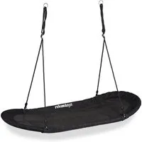 relaxdays Nestschaukel XXL schwarz