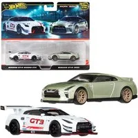 Hot Wheels Spielzeug-Rennwagen Nissan GT-R Nismo GT3 & Nissan GT-R Hot Wheels Premium Fahrzeuge