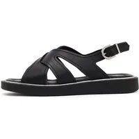 Derimod Sandalen aus Leder Sandale Echtes Leder, Lederfutter, TPU-Sohle, Knöchelriemen, Plateau-Design