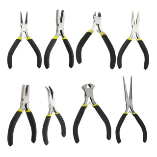 8PCS Mini Pliers Tools Kit High-Quality Metal Durable Portable Lightweight For Jewelry Making Beading DIY Projects Inclu