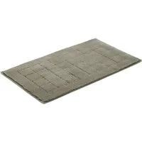 Vossen Badematte Exclusive, Höhe 20 mm, rutschhemmend beschichtet, fußbodenheizungsgeeignet, Baumwolle, rechteckig, Badteppich, Uni-Farben, Karo Muster, Hoch-Tief Effekt, reine Baumwolle