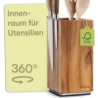 Praknu Magnet-Messerblock Messerblock Magnetisch 360° drehbar ohne Messer (1tlg), Rutschfest