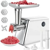 ANTCOOL Fleischwolf Elektrischer Fleischwolf 2800W, 3in1 Wurst, 3 Lochscheiben, 4 Klingen, 2800 W