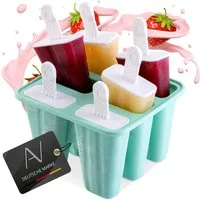 AVANA Eisform Silikon Eis am Stiel Formen 6 Stück Wassereis Eiscreme Eislutscher, BPA-frei, Wiederverwendbar