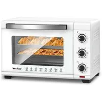 Woltu Minibackofen, 32 Liter, 1600 Watt Herausnehmbares Krümelblech mit Timer