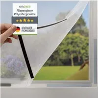 empasa Insektenschutz-Fensterrahmen mit Magnet-Befestigung, (3-St), Polyester Fliegengitter Fenster mit Magnet