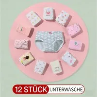 Bundviel Hosenunterrock 12 Mädchen Slips Unterhosen Panty Kinder Baumwolle Hipster Schlüpfer (12-St)