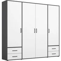 rauch Drehtürenschrank Kleiderschrank Schrank Garderobe Wäscheschrank VOYAGER (in 3 verschiedenen Ausstattungen BASIC/CLASSIC/PREMIUM) mit 2 modernen Griffvarianten, mit Außenschubladen MADE IN GERMANY