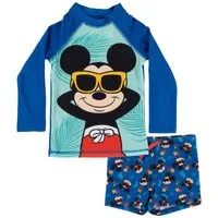 United Labels® Badeanzug Disney Mickey Mouse Schwimmset UV-Schutz 50 Badeanzug langarm Shirt