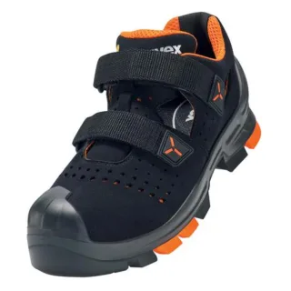 uvex 2 Sicherheitsschuh S1P Sandalen Velours schwarz/orange 41 - 6500341