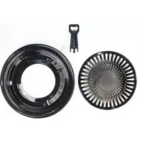 Campingman Grillplatte für Gaskocher – Antihaft BBQ Grillaufsatz mit Fettablauf (Kein Anbrennen & einfache Reinigung, 1-St), Stabil für Camping, Outdoor & Picknick