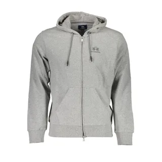 La Martina Grigio Baumwoll-Herren-Sweatshirt