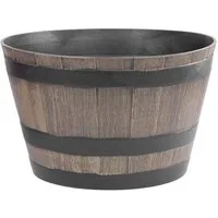 PROREGAL® Blumentopf Blumentopf 52x30cm Holz-effekt, Fass
