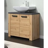 Furn.Design Waschbeckenunterschrank Chase (Waschtisch Unterschrank in Artisan Eiche Dekor, Breite 79 cm) 2-türig, 2 Fächer