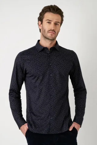 DESOTO - Casual Kent 1/1 navy branches - Gr. - S