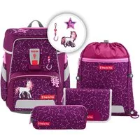 Step by Step Schulranzen Schulranzen-Set SPACE Pretty Unicorn Nuala, 5-teilig (5-teilig), ab 1. Klasse, ergonomisch, Easy-Grow-System