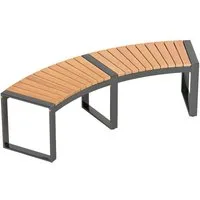 COSTWAY Gartenbank (1-St), ohne Rückenlehne, wetterfest, 2-3 Sitzer, 360kg, Akazienholz