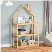 IDIMEX Kinderregal LENISE, Kinderzimmer Bücherregal in Hausform aus Massivholz Natur