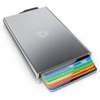 Aplic Kartenetui Karten Schutzhülle aus Alu für 6 Karten NFC / RFID Abschirmung Blocker, NFC / RFID Abschirmung Blocking, Kartentresor, Kartenetui