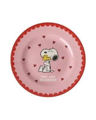 Rice Melamin Teller mit Snoopy Print, pink