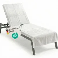 NYVI Strandtuch Frottee Schonbezug für Gartenliege NYVISpa 75x200 cm, Frottee, Hygiene Liegestuhlauflage für Sonnenliegen