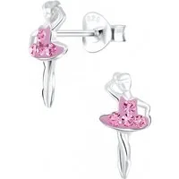 ALEXANDER YORK Paar Ohrstecker BALLERINA mit Kristall light rose, 2-tlg., 925 Sterling Silber