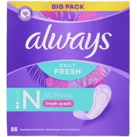always Inkontinenzslip always Slipeinlage Fresh & Protect Normal Fresh Big Pack 56 Stück