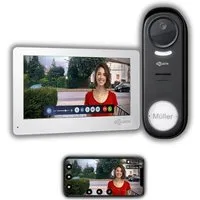 Goliath Intercom Video-Türsprechanlage Goliath Funk Basic Video Türklingel mit Kamera (Privat oder Gewerblich)