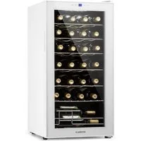 Klarstein Weinkühlschrank Shiraz 28 Uno Weinkühl 28 Fl 74L 5-18°C Touch LED 39 dB freistehend, für 28 Standardflaschen á 0,75l,Flaschenkühlschrank Weintemperierschrank Weinschrank freistehend LCD