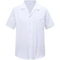Allthemen Kurzarmhemd Herren Vintage Kubanerkragen Kurzarmhemd Freizeithemd lockerer