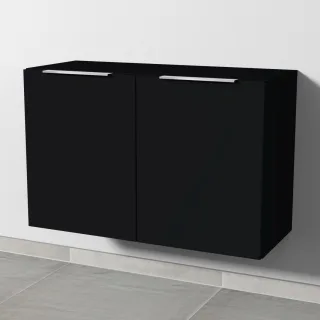 Sanipa 4balance Anbauschrank mit 2 Türen, Schwarz-Matt, DG13008 DG13008