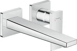 Hansgrohe 2-Loch Waschtischarmatur Unterputz Metropol F-Set chrom langer Auslauf, 32526000 , 3252600 32526000