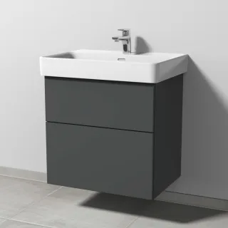 Sanipa 3way Waschtischunterbau zu Laufen Pro S Waschtisch mit 2 Auszügen, Anthrazit-Matt SM76722