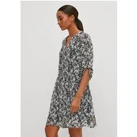 comma Minikleid Kleid Zartes Kleid mit Knopfleiste