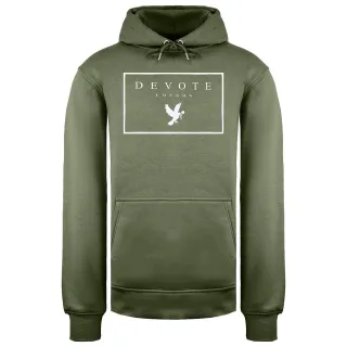 Wende London Herren Oliven/Weißer Hoodie