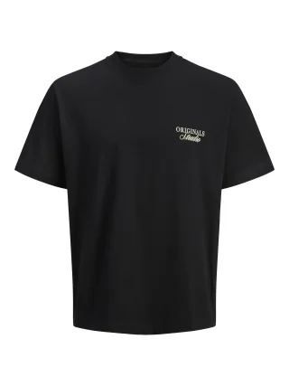 JACK&JONES - JORNORREBRO TYPO TEE SS CREW NECK NOOS Schwarz - Gr. - M