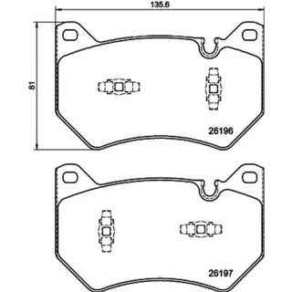 Hella Bremsbel?ge vorne Audi Q5 8DB355040-151