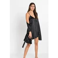 bonprix Kimono, Kurzform, Satin, Gürtel, im Kimono-Stil mit Negligé