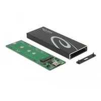 Externes Gehäuse für M.2 SATA SSD, Laufwerksgehäuse schwarz, mit USB Type-C Buchse