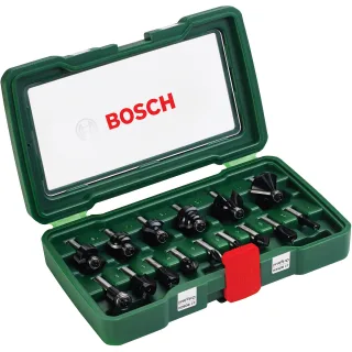 Bosch HM-Fräser-Set mit 8 mm Schaft, 15-teilig - 2607019469