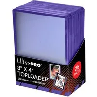 UltraPRO Sammelkarte 25 Toploader - 3" x 4" COLORED Border - Purple