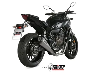 Sportauspuff Komplettanlage MIVV Delta Race HIGH-UP Yamaha MT07 Bj.2014-2020 EURO3/EURO4/EURO5 +ABE