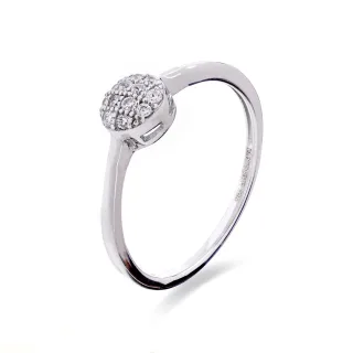 Luxenter Ring aus 925er Sterlingsilber mit Zirkonia, rhodiniert – Micmir