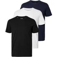 Selected Rundhalsshirt SLHCORMAC SS O-NECK TEE 3-PACK NOOS (Packung, 3-tlg) Baumwolle, normal geschnitten, 3-er Pack