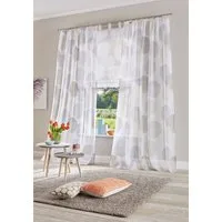 OTTO home Gardine Belem (1 St), Kräuselband, transparent, Voile, 1 bzw. 2 Schals, Vorhang, Fertiggardine, Kreise