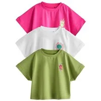 Next T-Shirt Kastige T-Shirts mit Grafik, 3er-Pack (3-tlg)