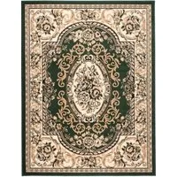 Mazovia Orientteppich Orientalisch Vintage Teppich Kurzflor Wohnzimmerteppich Grün, 60 x 100 cm, Fußbodenheizung